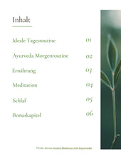 Laden Sie das Bild in den Galerie-Viewer, E-Book: Ayurveda Guide für ein ausgeglichenes Leben